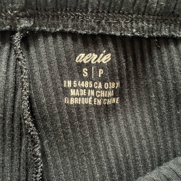 Bundle! Aerie Flare Ribbed Pants/Leggings, black/olive green, small short/petite - Picture 5 of 9